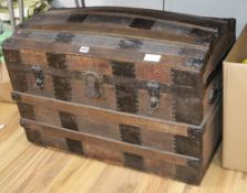 A Victorian domed top trunk