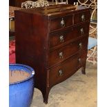 A George IV mahogany chest of drawers, W.107cm, D.50cm, H.107cm