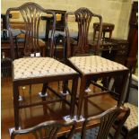A set of eight George III style mahogany dining chairs (two with arms)