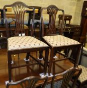 A set of eight George III style mahogany dining chairs (two with arms)