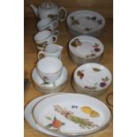 A Royal Worcester Evesham pattern part dinner and tea set