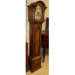 A 1930's walnut cased grandmother clock, H.168cm