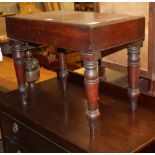 A Victorian mahogany bidet, W.55cm, D.34cm, H.45cm