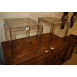 A pair of contemporary square perspex occasional tables, W.40cm, H.40cm