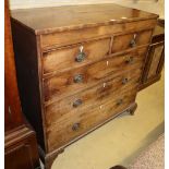 A George IV mahogany five drawer chest, W.112cm, D.53cm, H.112cm