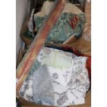 A quantity of textiles for upholstery etc.