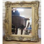 A large gilt framed mirror, frame size 105 x 93cm