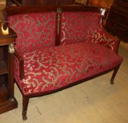 A French mahogany settee, W.138cm, D.52cm, H.87cm