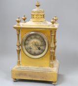A late 19th century French gilt metal mantel clock, height 34cm