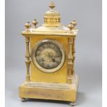 A late 19th century French gilt metal mantel clock, height 34cm