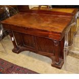 A Regency style mahogany side cabinet, W.121cm, D.57cm, H.74cm