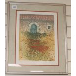 Simon Bull, limited edition print, 'Poppy Field III', signed in pencil, 82/150, 45 x 34cm