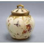 A Royal Worcester blush pot pourri, overall height 19cm