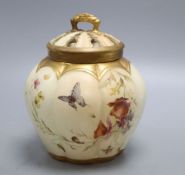 A Royal Worcester blush pot pourri, overall height 19cm