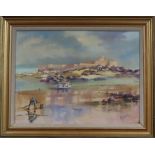 Robert Docherty, oil on canvas, St Peter's Port, signed and dated '95, 44 x 59cm