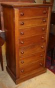 A Victorian mahogany Wellington chest, W.60cm, D.40cm, H.115cm