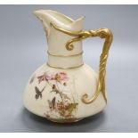 A Royal Worcester blush ivory jug, height 17cm