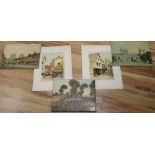 Godwin Bennett (1888-1950), three views of Wimborne, Dorset, oil on canvas. including Wimborne