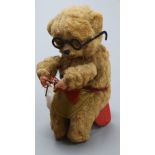 An automaton knitting bear, height 16cm