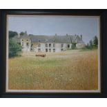 Chris Wild (20th C.), oil on board, Chateau Kernabas, Brittany, signed, 85 x 105cm