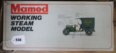 A boxed Mamod working steam model car