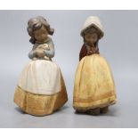 Two Lladro pottery figures, tallest 20cm