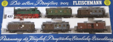 Fleischmann boxed HO train sets: 4881, 4882, 4883 and 4884