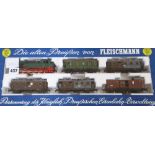 Fleischmann boxed HO train sets: 4881, 4882, 4883 and 4884