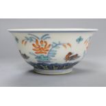 A Chinese doucai porcelain bowl, Yongzheng mark but later, diameter 10cm