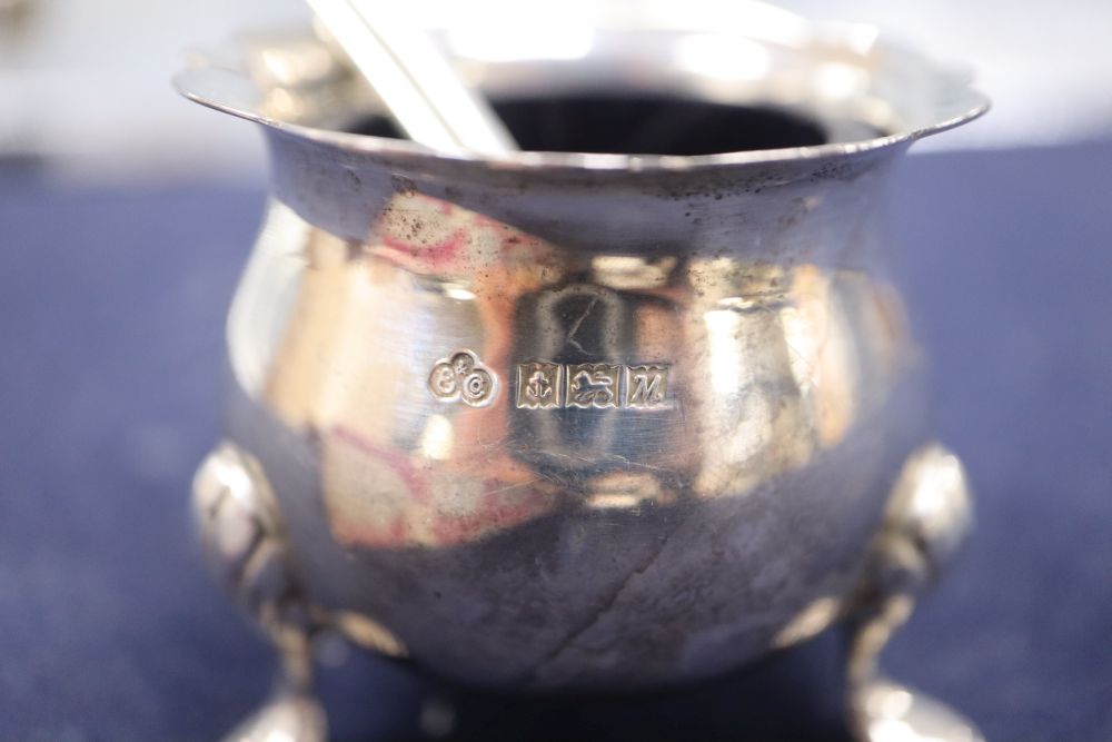 A modern silver three piece condiment set by Elkington & Co, one other silver condiment and a silver - Image 2 of 2