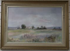 Barbara P. Coner, oil on board, Mediterranean landscape, signed and dated '87, 50 x 75cm