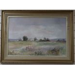 Barbara P. Coner, oil on board, Mediterranean landscape, signed and dated '87, 50 x 75cm