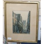 F. L. Tavare, watercolour, Street scene, signed, 30 x 23cm