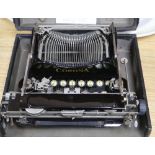 An early 20th century corona portable typewriter case