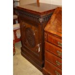 An Edwardian Adam design pedestal cupboard, W.61cm, D.51cm, H.96cm