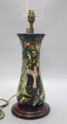 A Moorcroft 'Forest' pattern table lamp