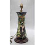 A Moorcroft 'Forest' pattern table lamp