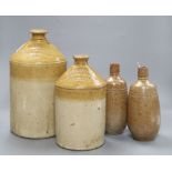 A pair of stoneware vessels, a G. Crease & Son Wine and Spirit Merchants vessel, and a G & C A