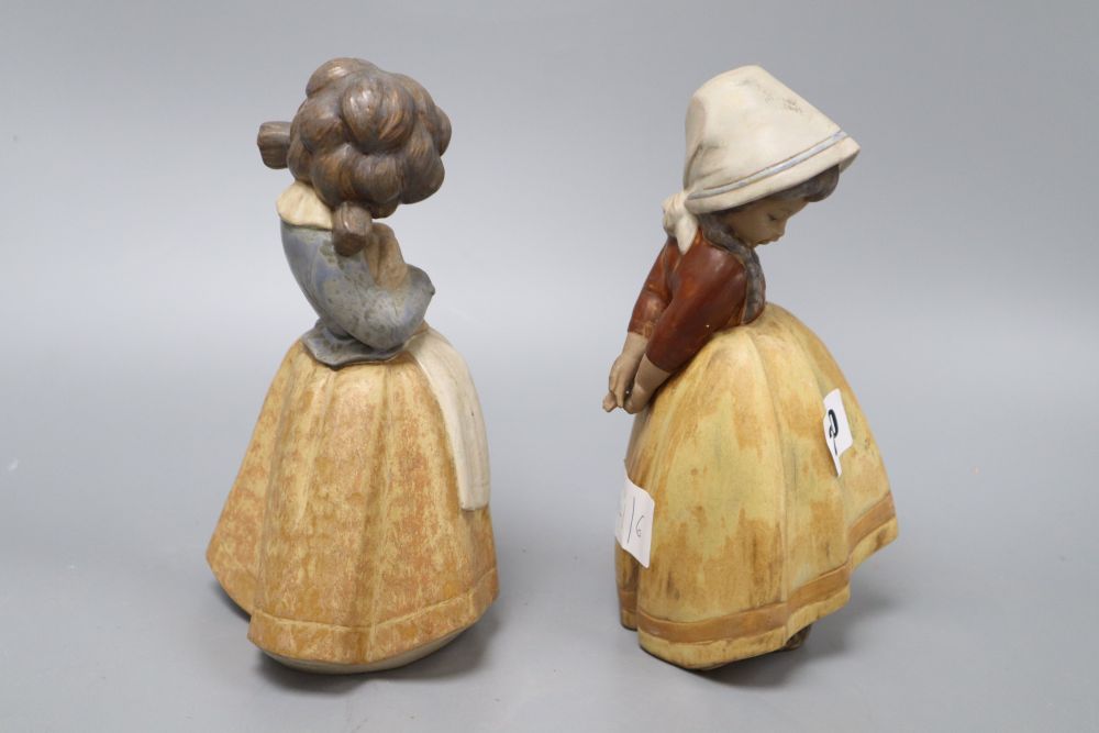 Two Lladro pottery figures, tallest 20cm - Image 3 of 4