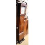 William Bullock, Bath. An early 19th century oak and mahogany eight day longcase clock, with white