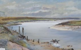 Philip Rickman (1891-1982), watercolour, Storm Clouds over Cuckmere Haven, Nr. Alfriston, signed and