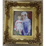 Victorian School, watercolour on ivory, miniature portrait of Mary, daughter of Rev. Richard Bullock