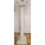 A marble pedestal column