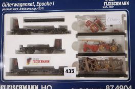 Fleischmann boxed HO train sets: 4900, 4901, 4902 and 874904