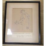 Gilbert Keith Chesterton (1874-1936), pencil on buff paper, Incalculable Value of Work! Sheer
