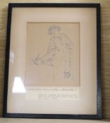 Gilbert Keith Chesterton (1874-1936), pencil on buff paper, Incalculable Value of Work! Sheer