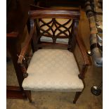 A set of eight Sheraton style mahogany dining chairs (2 with arms)