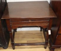 An 18th century oak side table, W.74cm, D.57cm, H.72cm