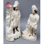 Two Staffordshire pottery Highland figures