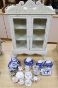 A collection of Victorian Staffordshire children's blue and white tea ware, in a miniature